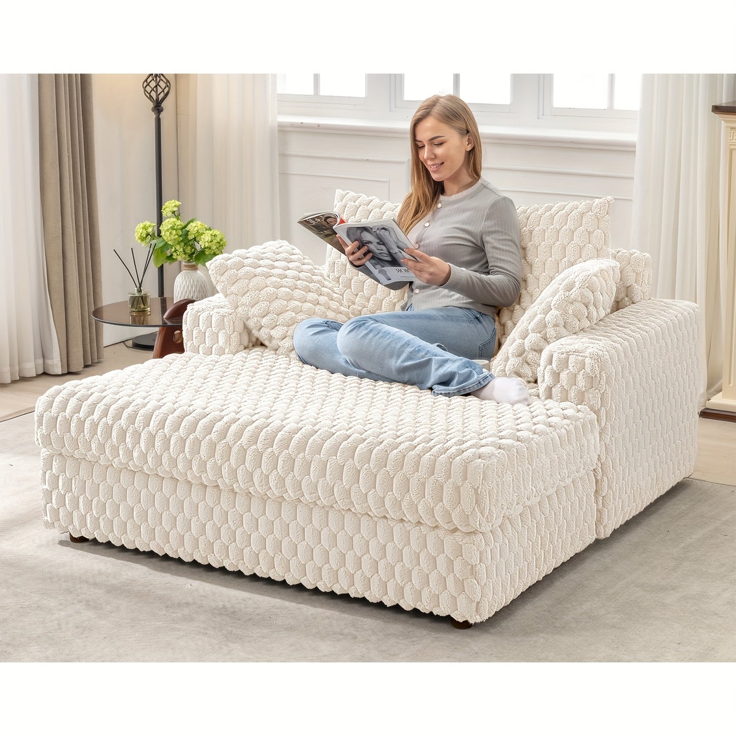 Actflame 53" Sleeper Sofa Bed, Modern Velvet Futon Couch, Loveseat For Living Room Apartment Modern Lounge Furniture For Living Room