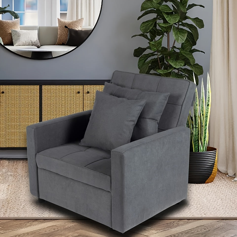 Sofa Bed Chair 3-in-1 Convertible Chair Bed, Lounger Sleeper Chair, Single Recliner For Small Space With Adjustable Backrest