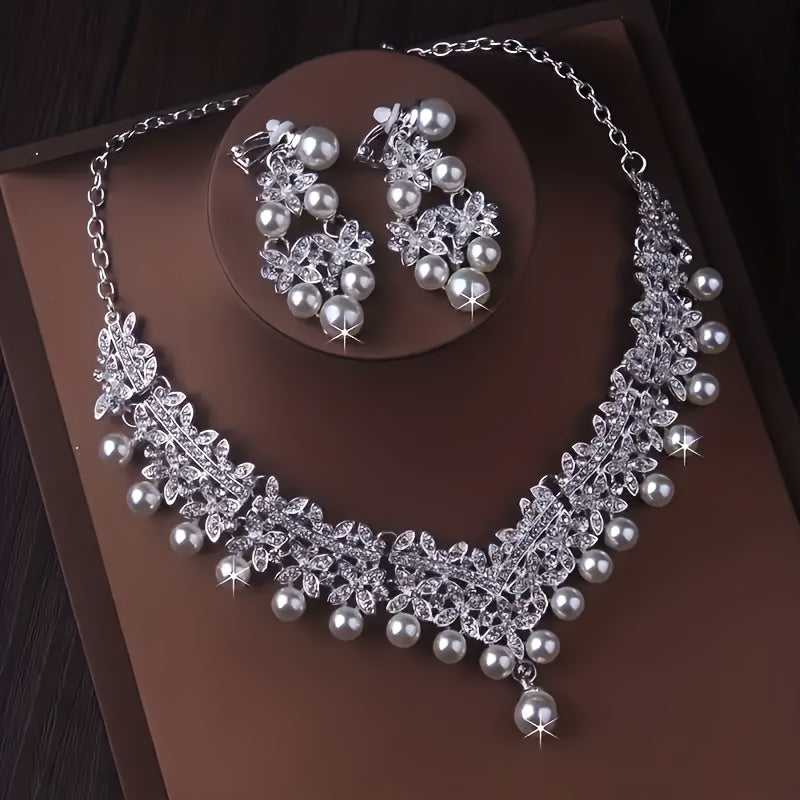 S925 Silver Freshwater Necklace, Earrings Set Of 2, Fashionable And Elegant, Perfect for Matching Gifts., Casual Attire Jewelry, Special Occasion Jewelry, Sophisticated Jewelry, Classic Design, Fine Craftsmanship, Durable Jew