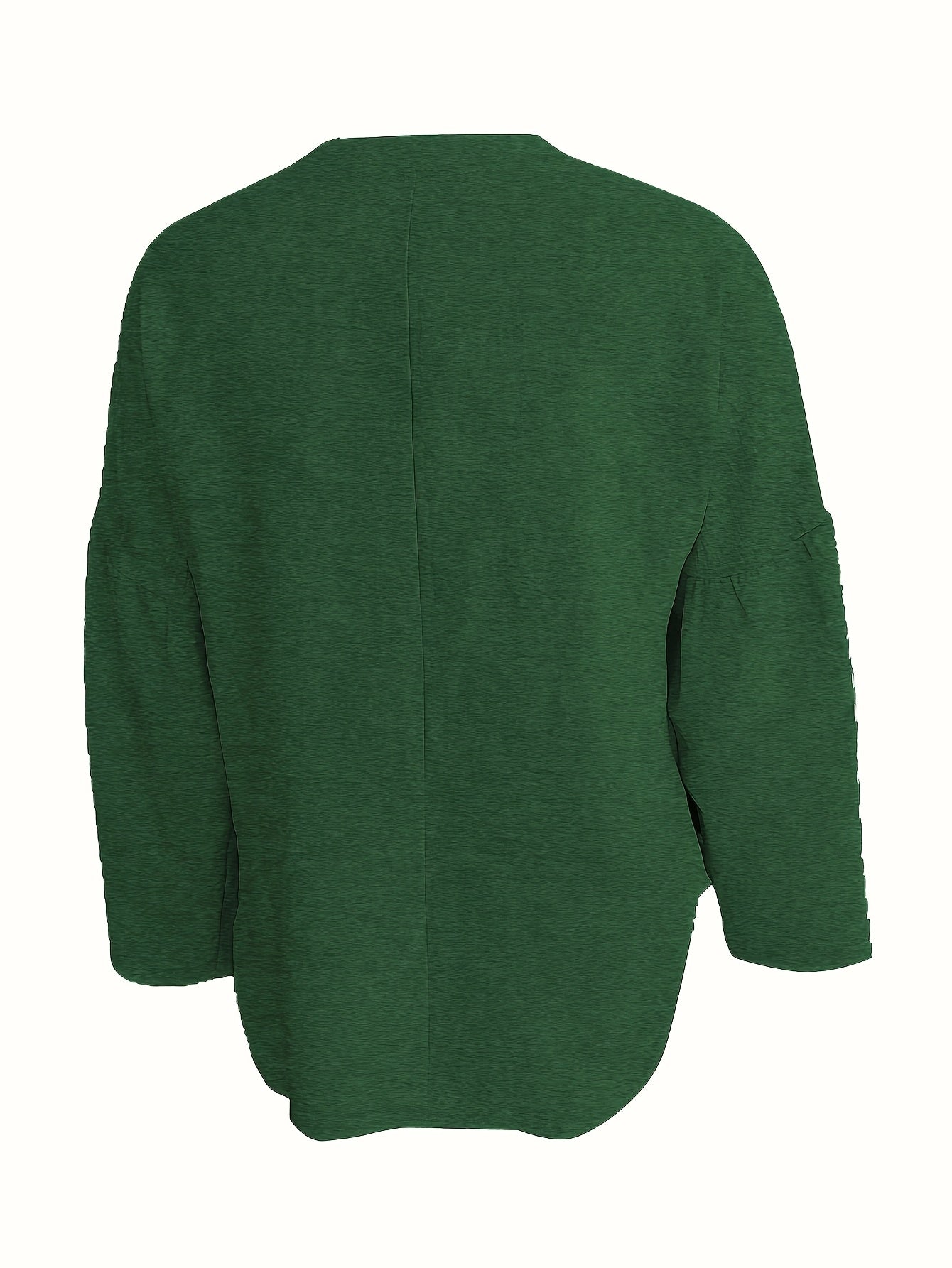 Spring And Summer V-neck Long Sleeved T-shirt Casual Loose Long Top