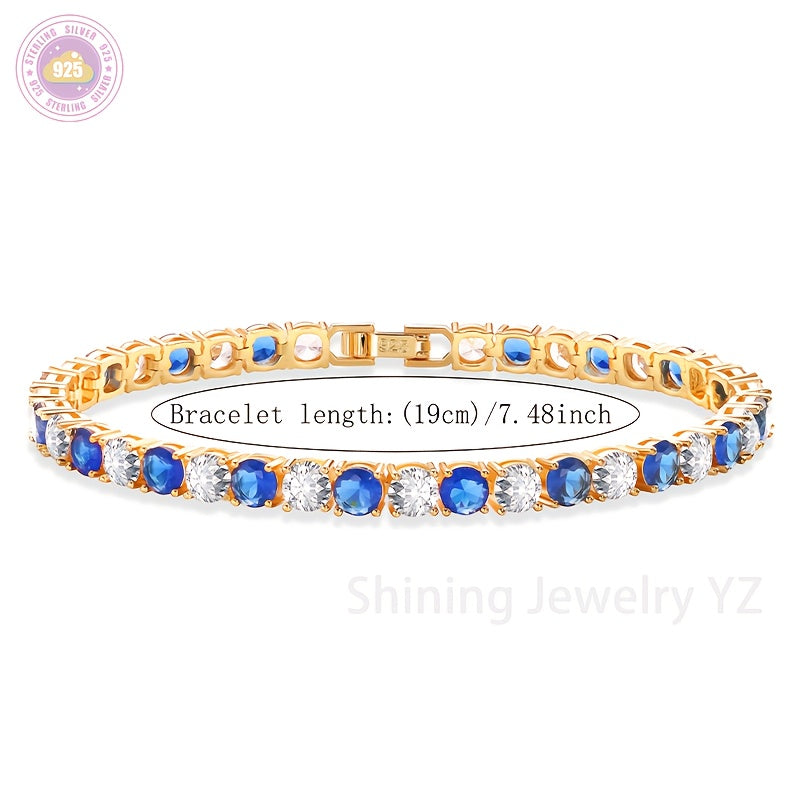 Handmade Luxury 925 Silver Inlaid Moissanite Women's Bracelet Designed By Designers, Perfect for Anniversary Gifts, Suitable for Various Occasions Such As Christmas Parties, Including Exquisite Jewelry Boxes, Silver Bracelet