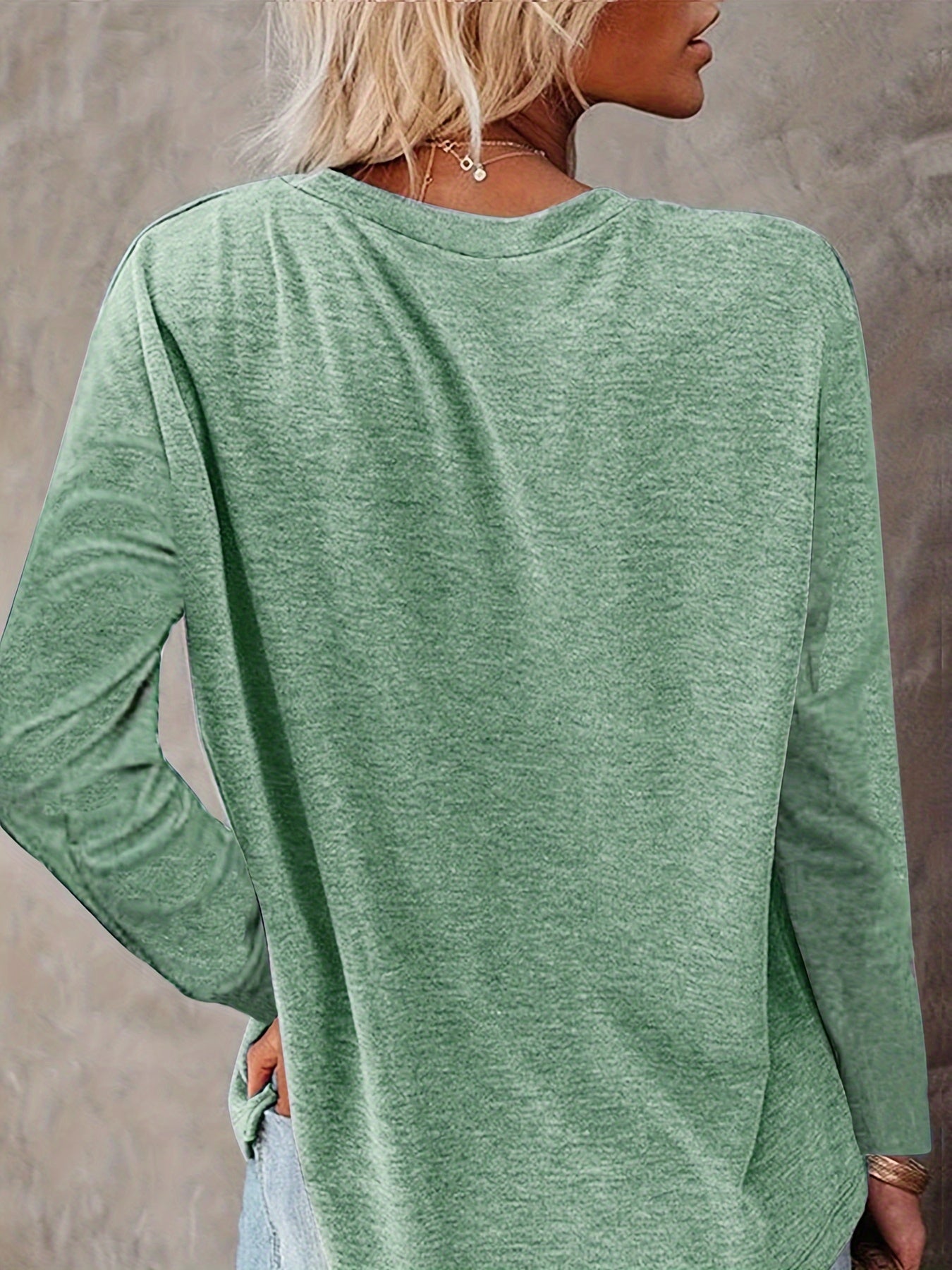 3pcs Women'S Spring And Autumn T Shirt Long Sleeve Chest Pocket Casual Comfort Top