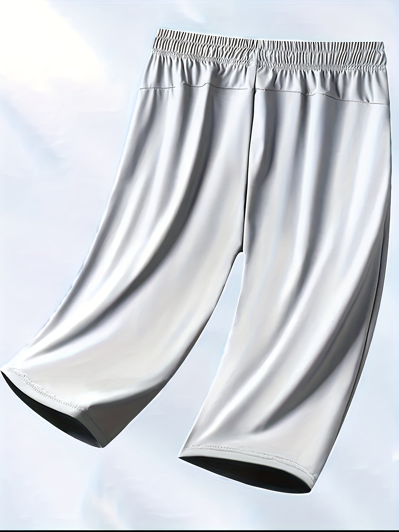 Three Pairs Of Summer Women's Shorts, Women's Solid Color 3/4 Pants, Elastic Drawstring At The Waist, Diagonal Zipper Pocket, Nylon And Spandex Medium-elastic Fabric Pants, Ice Silky Quick-drying Sports Pants, Women's Pants