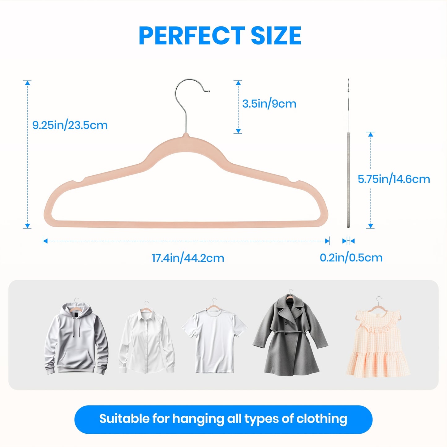 IPOWER Velvet Hangers 50/70 Pack, Non-Slip Clothes Hangers with Shoulder Notches, 360° Swivel Hooks, Heavy Duty Coat Suit Hangers for Closet Space Saving, Pink
