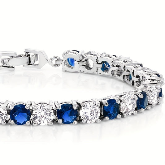 Handmade Luxury 925 Silver Inlaid Moissanite Women's Bracelet Designed By Designers, Perfect for Anniversary Gifts, Suitable for Various Occasions Such As Christmas Parties, Including Exquisite Jewelry Boxes, Silver Bracelet