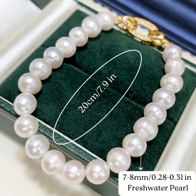 An Elegant High-quality Freshwater Women's Bracelet, Bracelet, Girls Jewelry, Everyday Everything, Cheap Girls' Items, Suitable for Mother's Day, Valentine's Day, Birthday Anniversary for Mom, Girlfriend, Friends The Perfect