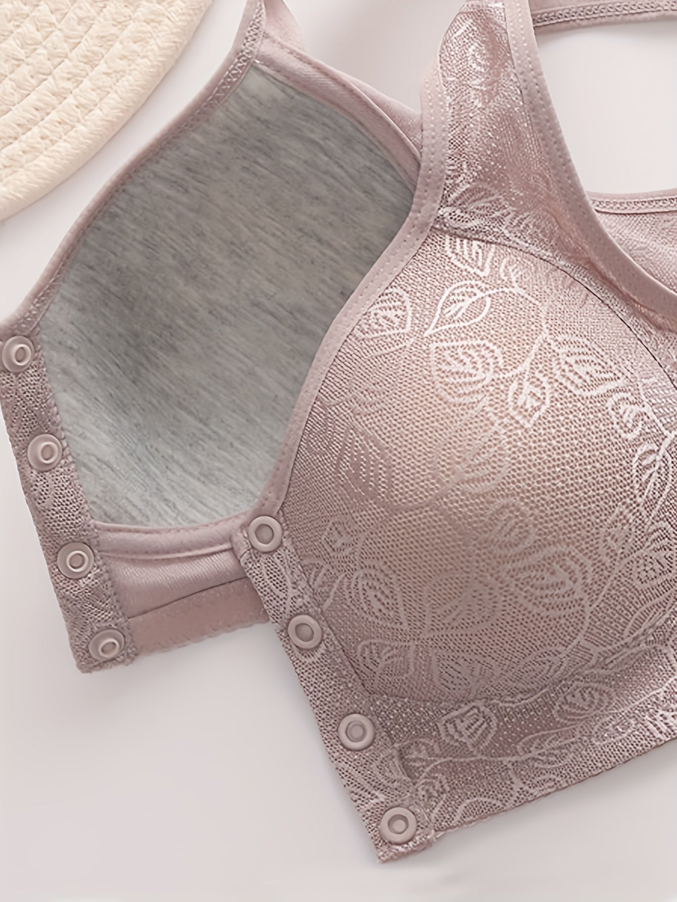 [Comfortable Front Clasp Bras] 4pcs Plus Size Comfortable Breathable Front Clasp Bras for Women | Middle-Aged and Elderly Mothers, Gathering and Lifting One-Piece Beauty Back Underwear