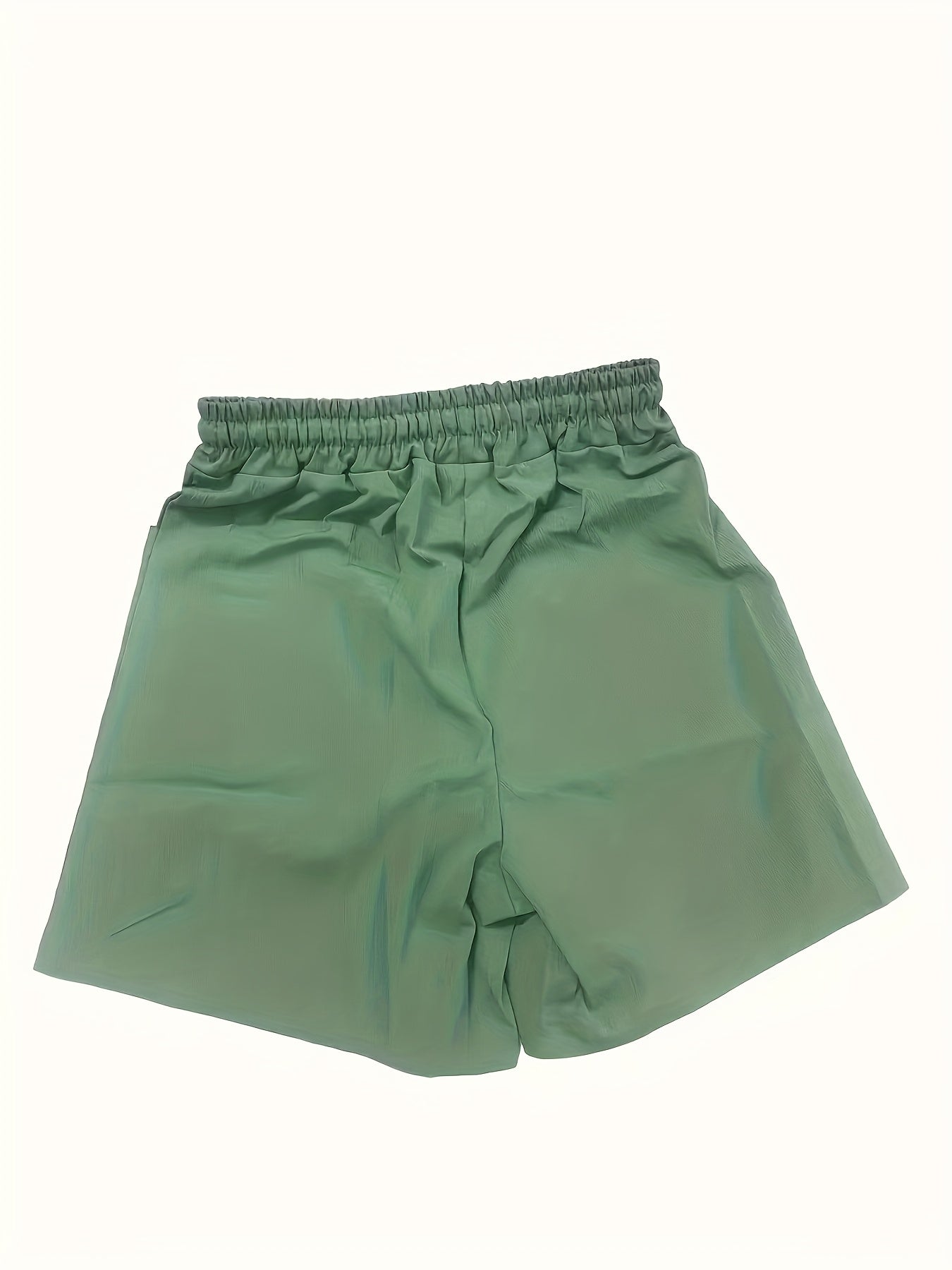 3pcs Women'S Solid Color Elastic Waist Shorts - Casual Sporty Five-Pocket Shorts in Beige, Olive Green, and Black, Summer Essentials, Casual Wear|Casual Style|Functional Pockets