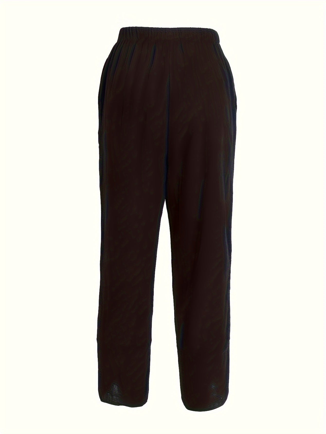 Vacation Trendy Super Popular Casual Elastic Waist Simple Slant Pocket Print Nine-Pants Women's Clothing
