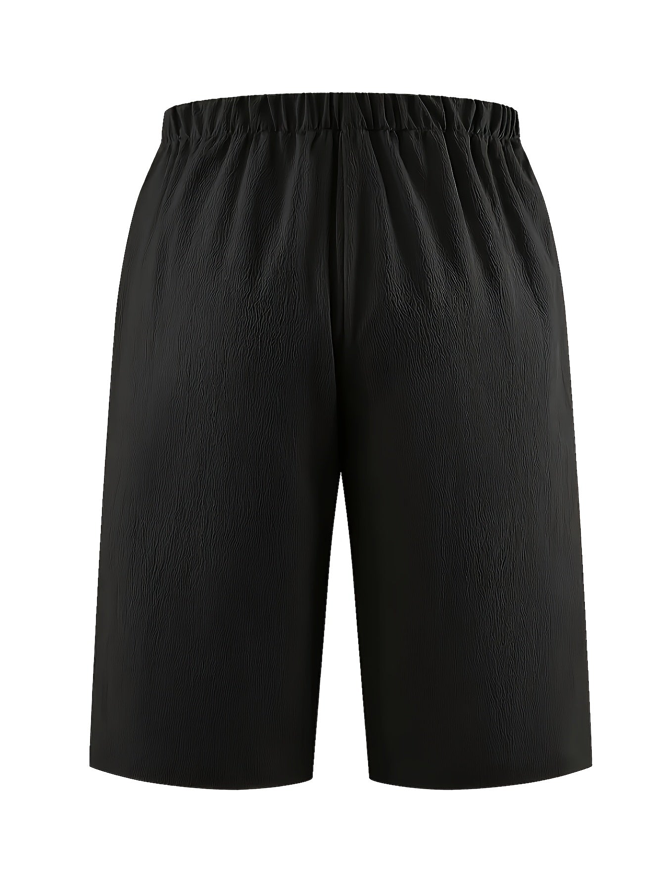 [High-Waisted Shorts] 3pcs High-Waisted Wide-Leg Shorts | Women's Casual Mid-Thigh Length Non-Stretch Fabric, Solid Colors - Machine Washable