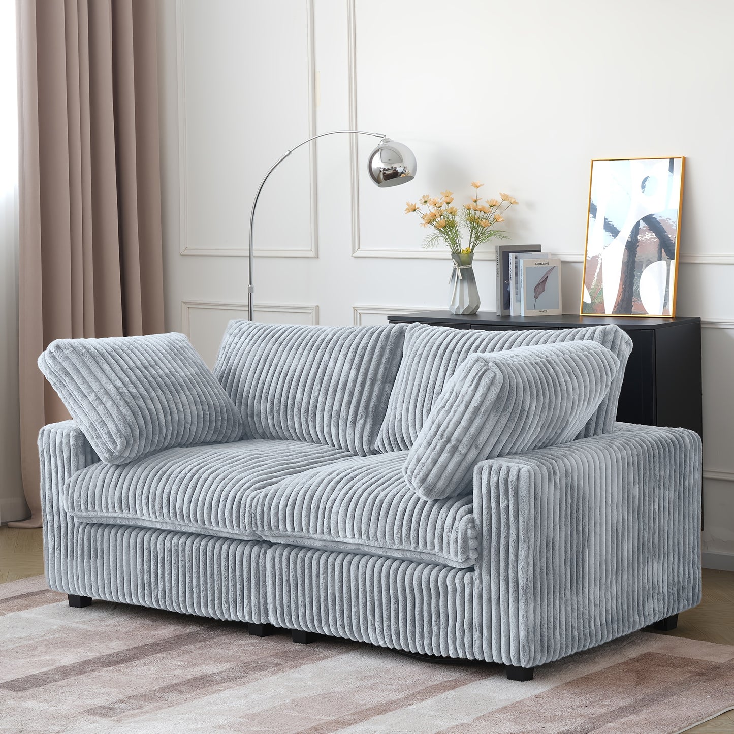 Modern Convertible Sleeper Sectional Sofa - Modular Living Room Couch with Washable Covers, Deep Seat Sleeper Sofa Bed, Space-Saving Design for Apartments, Lofts, Guest Rooms - No Assembly Required, Easy-Clean Fabric Upholste