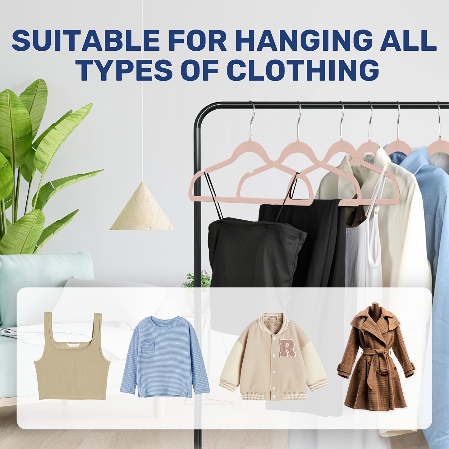 IPOWER Velvet Hangers 50/70 Pack, Non-Slip Clothes Hangers with Shoulder Notches, 360° Swivel Hooks, Heavy Duty Coat Suit Hangers for Closet Space Saving, Pink
