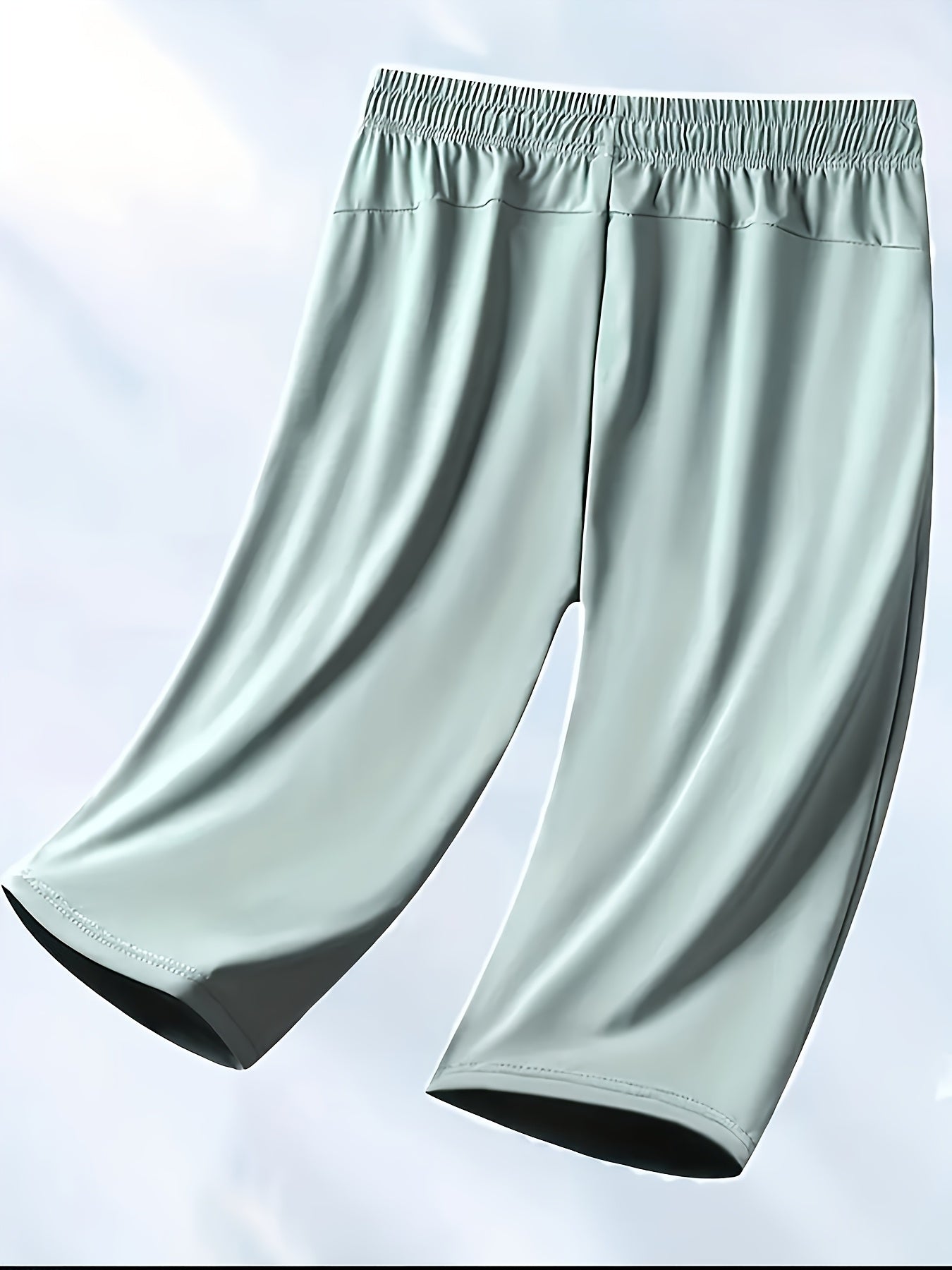 Three Pairs Of Summer Women's Shorts, Women's Solid Color 3/4 Pants, Elastic Drawstring At The Waist, Diagonal Zipper Pocket, Nylon And Spandex Medium-elastic Fabric Pants, Ice Silky Quick-drying Sports Pants, Women's Pants