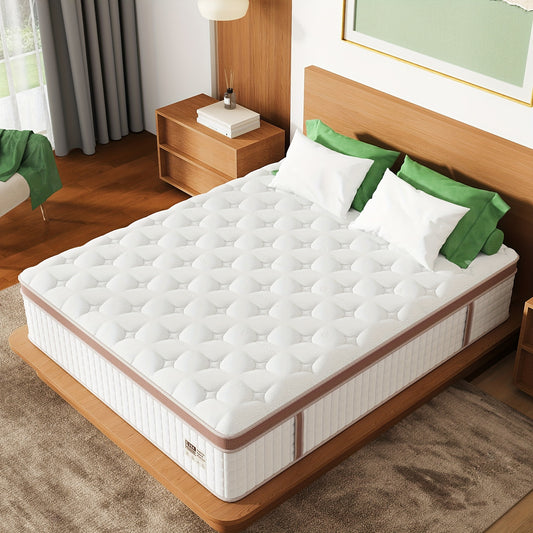 Queen King Mattress 12 Inch 14 Inch Superior Firm Hybrid Mattress In A Box - Euro Top Luxury Mattress-Gel Memory Foam And Innerspring Hybrid Mattress For Motion Isolation, Edge Support, 365-nights Trail