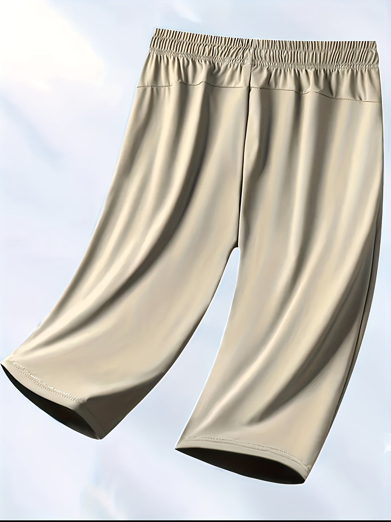 Three Pairs Of Summer Women's Shorts, Women's Solid Color 3/4 Pants, Elastic Drawstring At The Waist, Diagonal Zipper Pocket, Nylon And Spandex Medium-elastic Fabric Pants, Ice Silky Quick-drying Sports Pants, Women's Pants