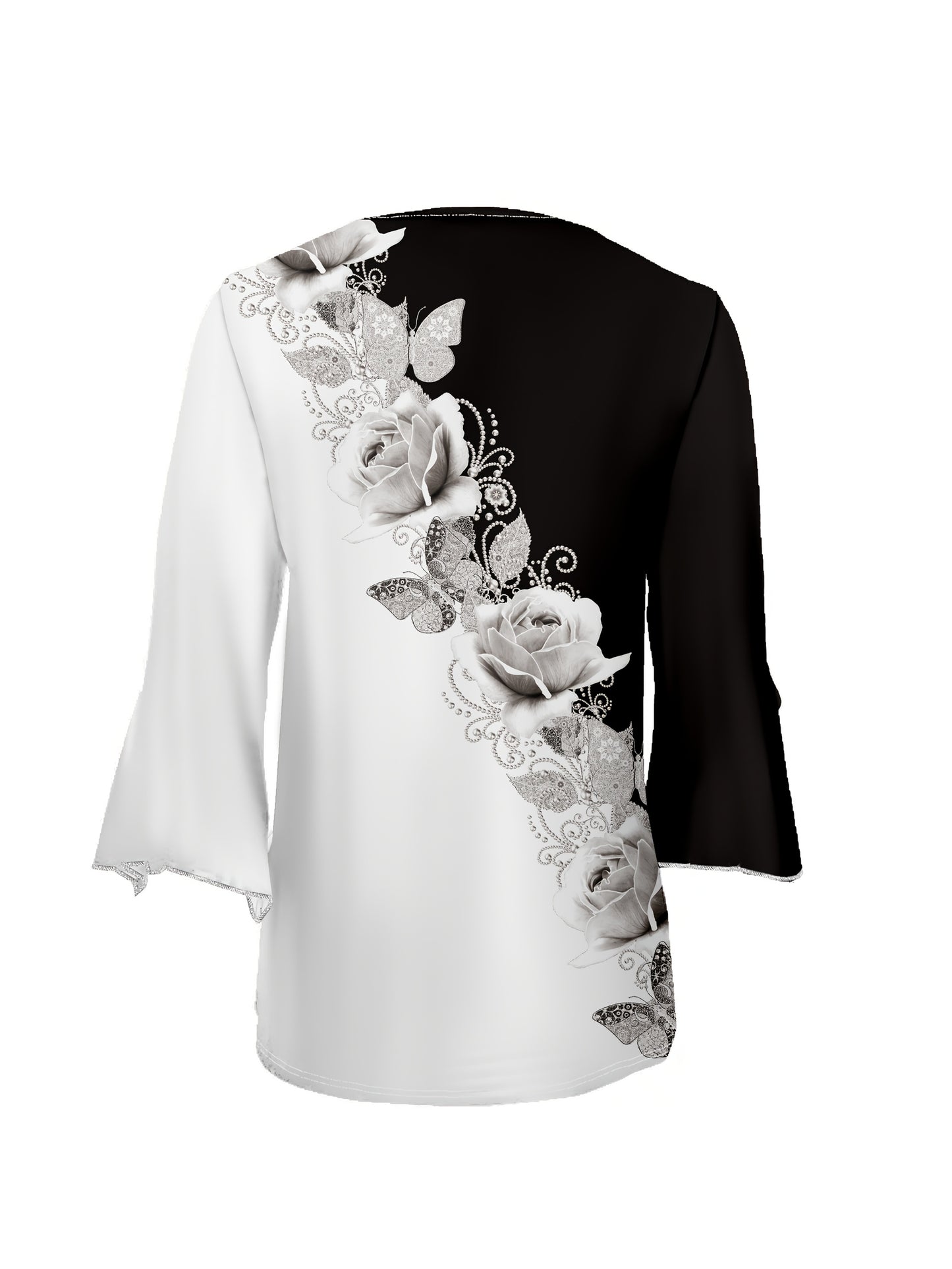 Silvery Flower Black and White