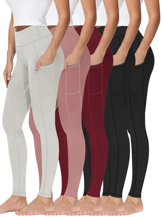 Five piece set of oversized sports leggings for women's 9-point yoga pants, fitness running compression pants