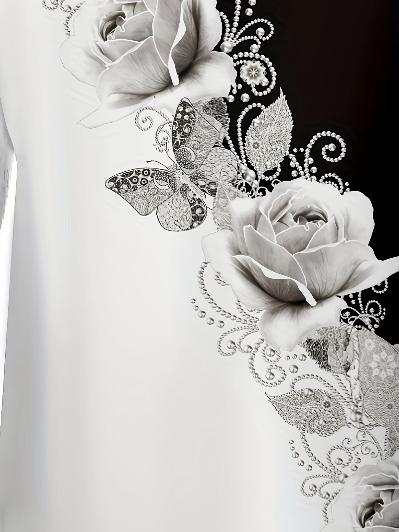 Silvery Flower Black and White