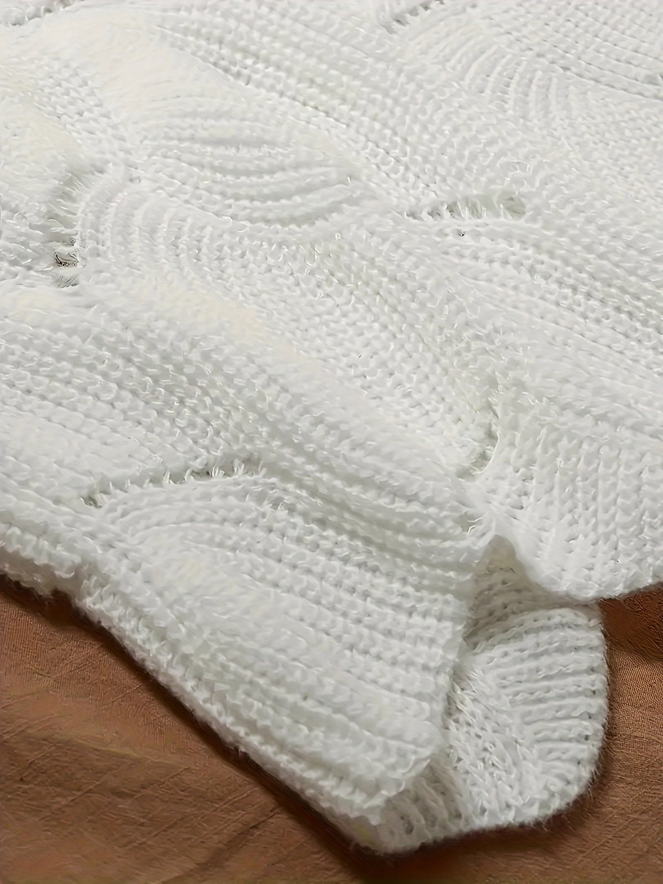 Women'S Casual Acrylic Knit Pullover Sweater with Contrast Lace Detail - V-Neck, Solid Color, Perfect for Spring/Summer/Fall