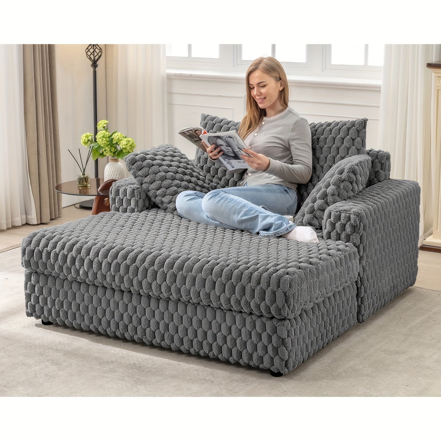 Actflame 53" Sleeper Sofa Bed, Modern Velvet Futon Couch, Loveseat For Living Room Apartment Modern Lounge Furniture For Living Room