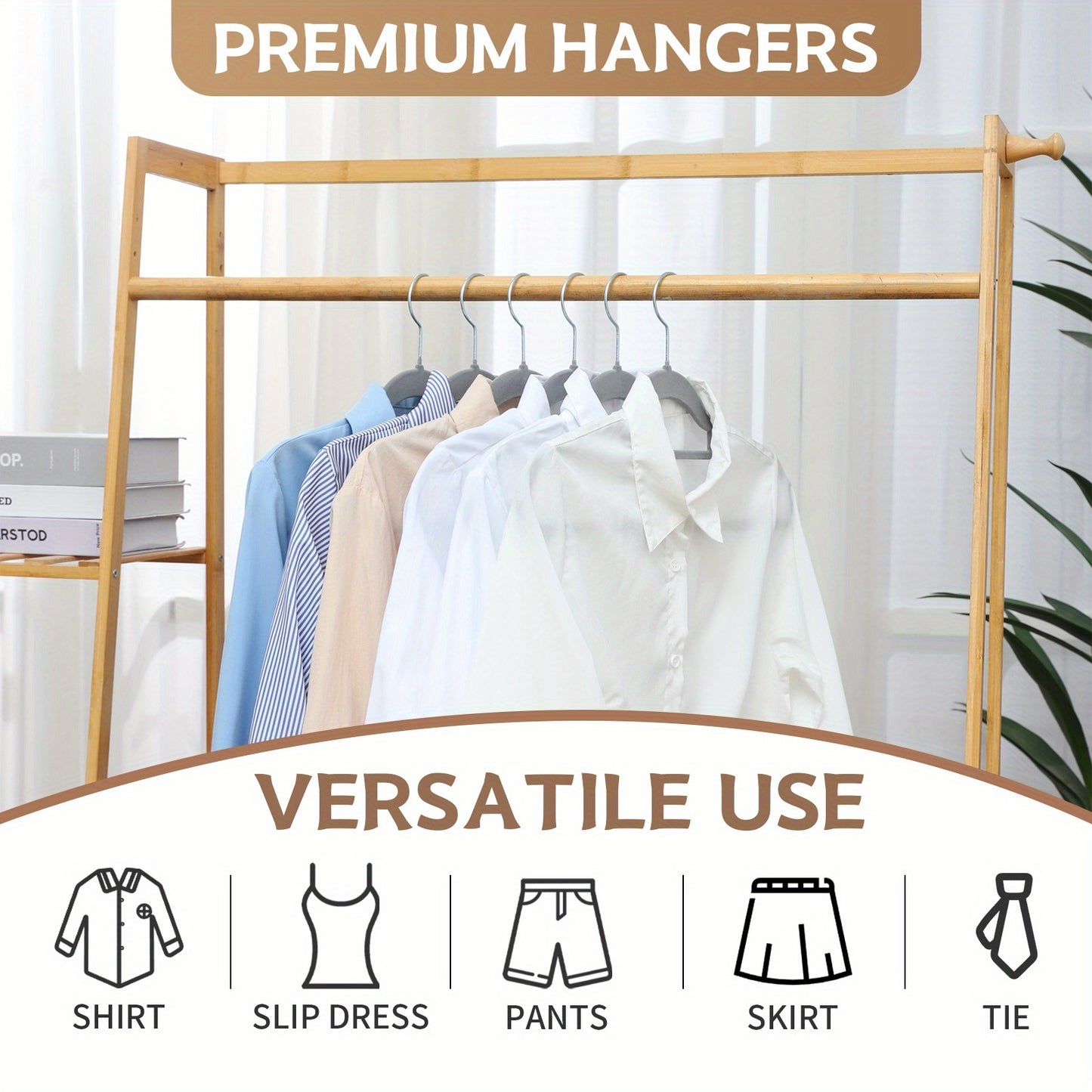 30/50/100Pack Velvet Hangers - 360° Swivel Hook, Space Saving Felt Hangers for Suit Hangers - Felt Hangers for Coats, Pants & Dress Clothes Non Slip Clothes Hanger Set Heavy Duty Coat Hangers Pants Hangers