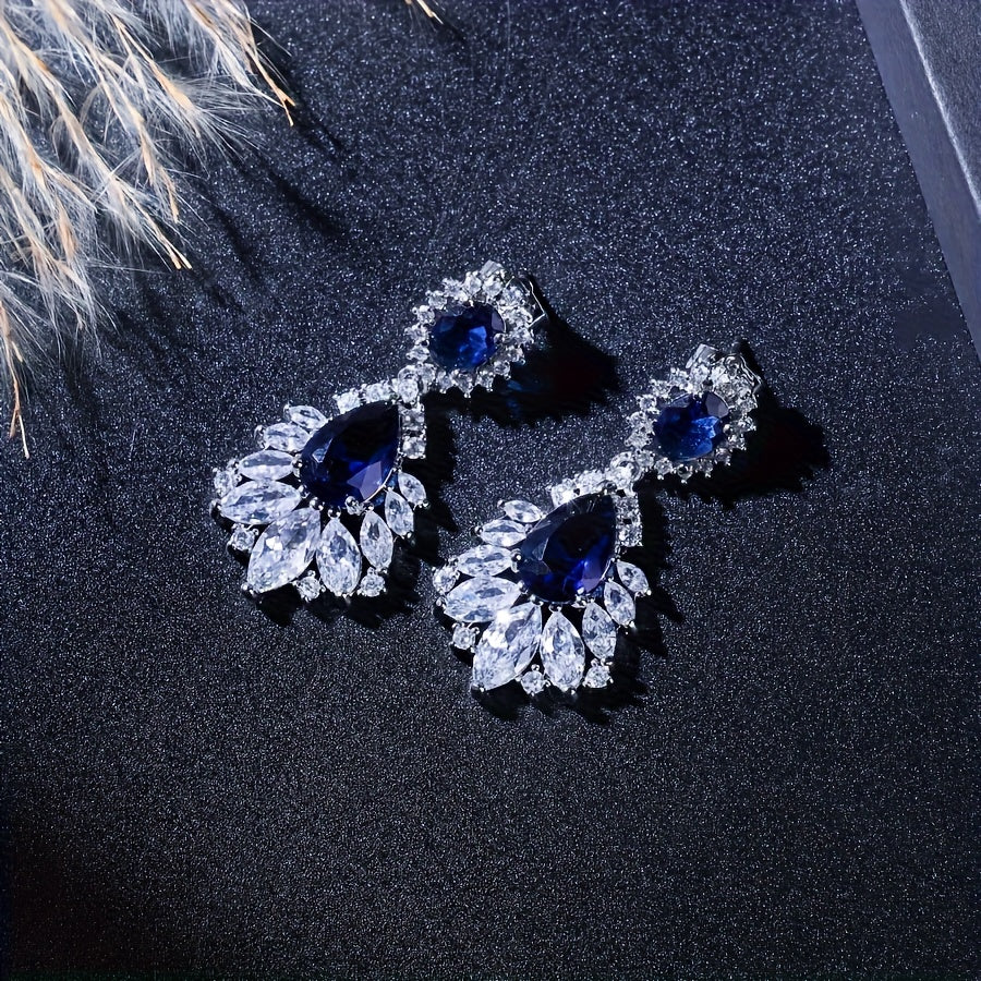 [Elegant Wedding Jewelry Set] 5pcs Elegant Wedding Jewelry Set with Sparkling Cubic Synthetic Zirconia Inlay, Adjustable Ring, Necklace, Bracelet, Earrings, High Quality, Intricate Design, Fine Craftsmanship