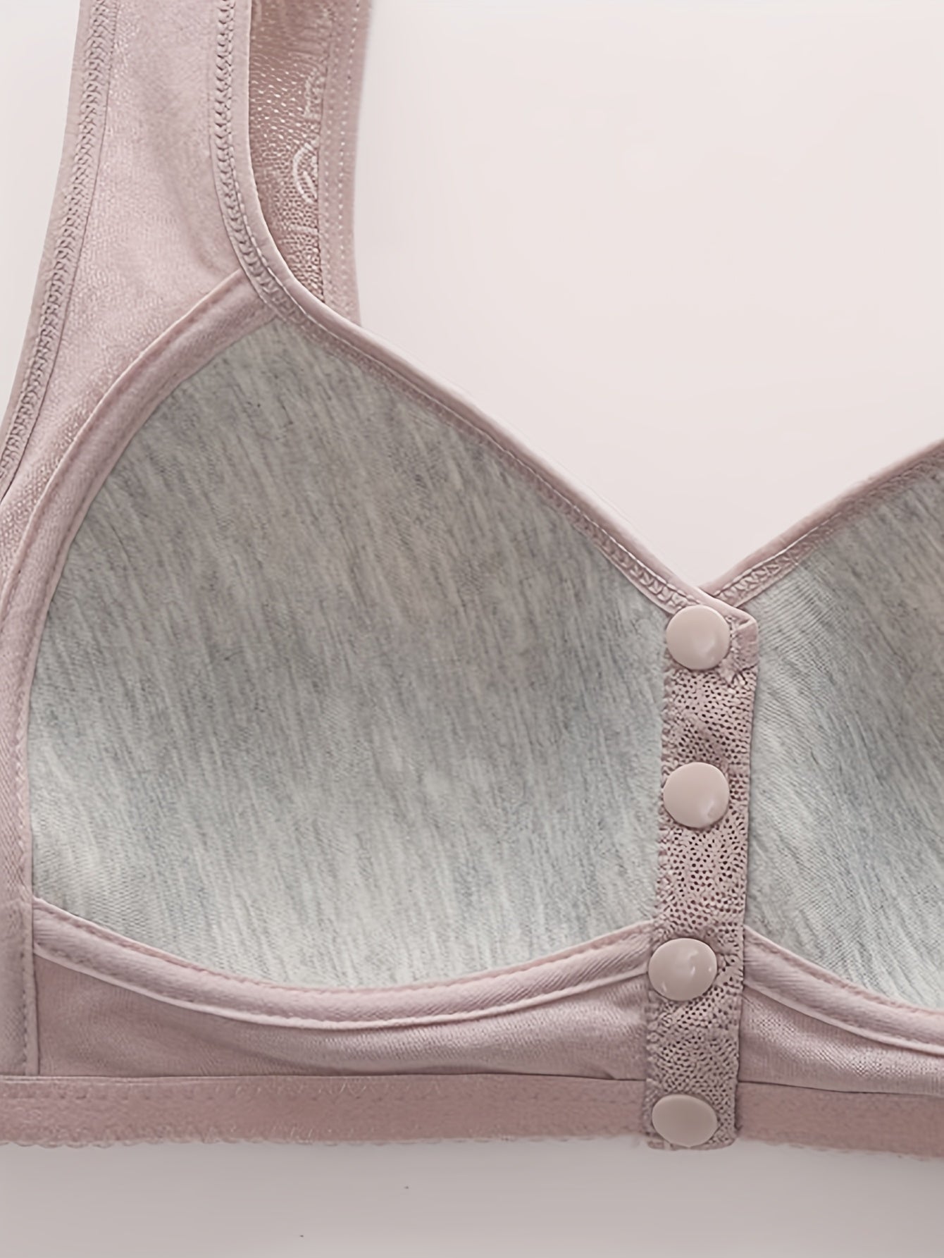 [Comfortable Front Clasp Bras] 4pcs Plus Size Comfortable Breathable Front Clasp Bras for Women | Middle-Aged and Elderly Mothers, Gathering and Lifting One-Piece Beauty Back Underwear
