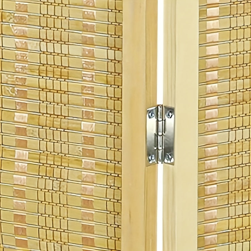 Room Divider With Shelves, Bamboo Room Divider 4 Panel, Folding Screen, Room Dividers And Folding Privacy Screen, Portable Room Divider Screen For Home Office Studio Apartment Garage