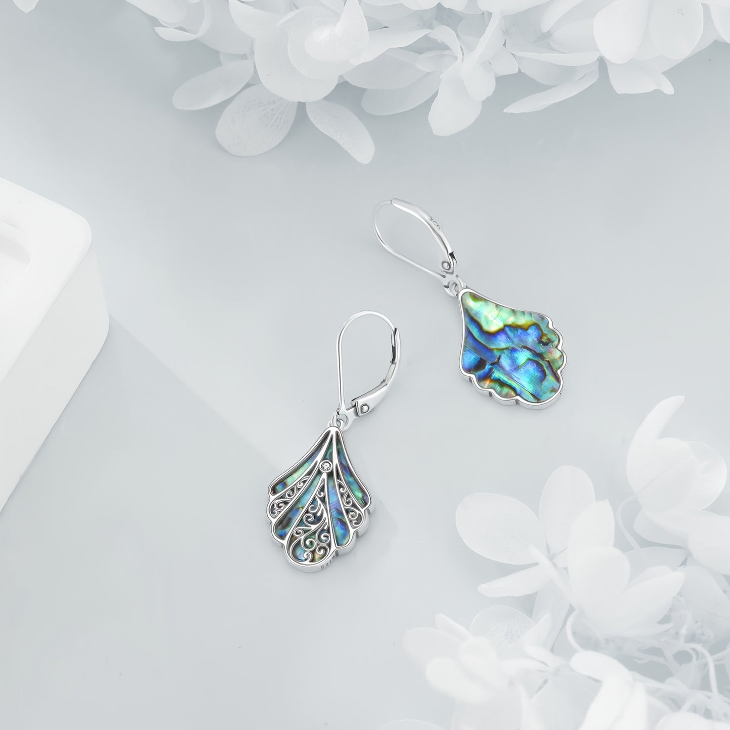 925 Sterling Silver Abalone Shell Dangle Drop Earrings For Women Filigree Bohemian Earrings Jewelry Gift