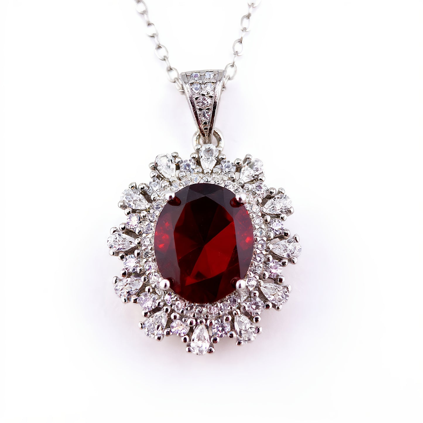 1pc of Natural Garnet Necklace Made of S925 Silver, a Birthstone Gift for Anniversaries And Valentine'S Day.