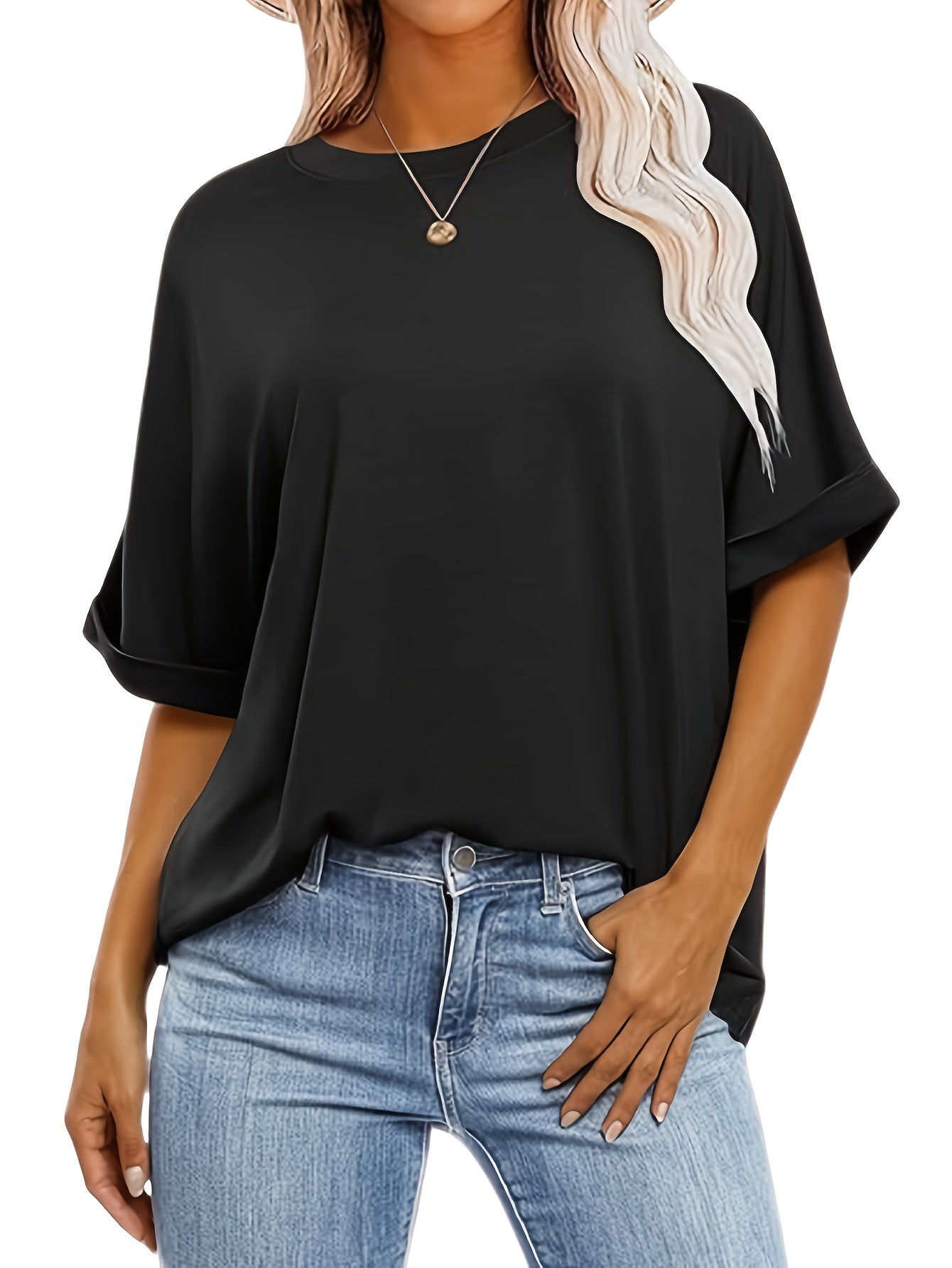 Three-Piece Women's Top Set Oversized T-Shirt Short Sleeve Round Neck Summer Casual Loose Basic Tee 2025 Trendy Fashion Clothing