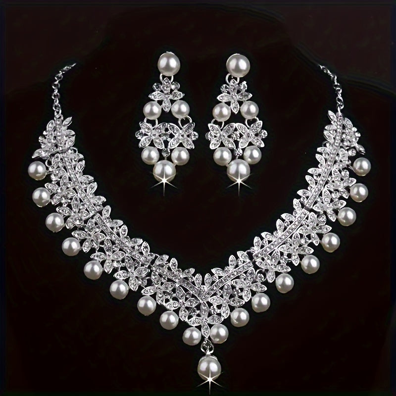 S925 Silver Freshwater Necklace, Earrings Set Of 2, Fashionable And Elegant, Perfect for Matching Gifts., Casual Attire Jewelry, Special Occasion Jewelry, Sophisticated Jewelry, Classic Design, Fine Craftsmanship, Durable Jew