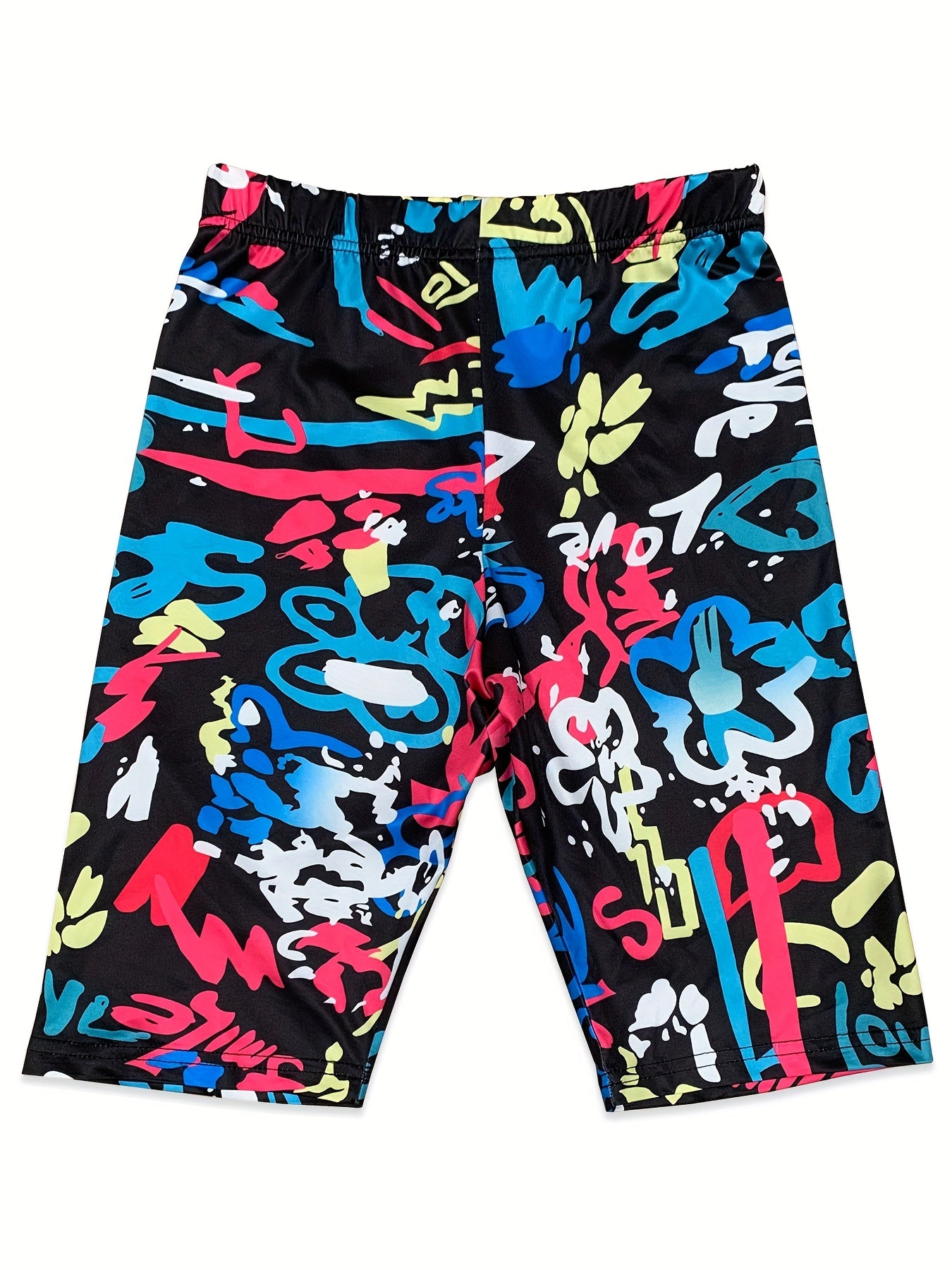 Vibrant Floral Print High-Elasticity Yoga & Pilates Leggings - Stretchy, Comfortable Fitness Shorts for Dance & Casual Wear, Dance Wear|Vibrant Leggings|Stretchy Fabri