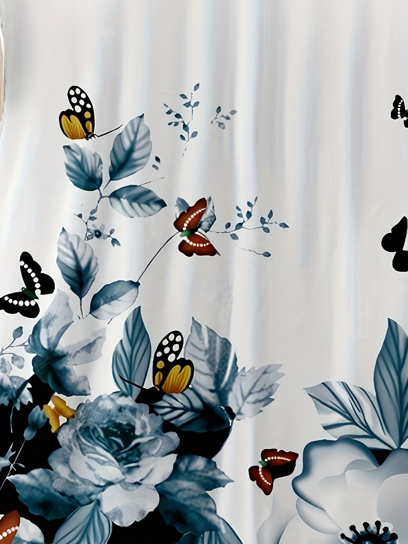 Butterfly Flower Black and White
