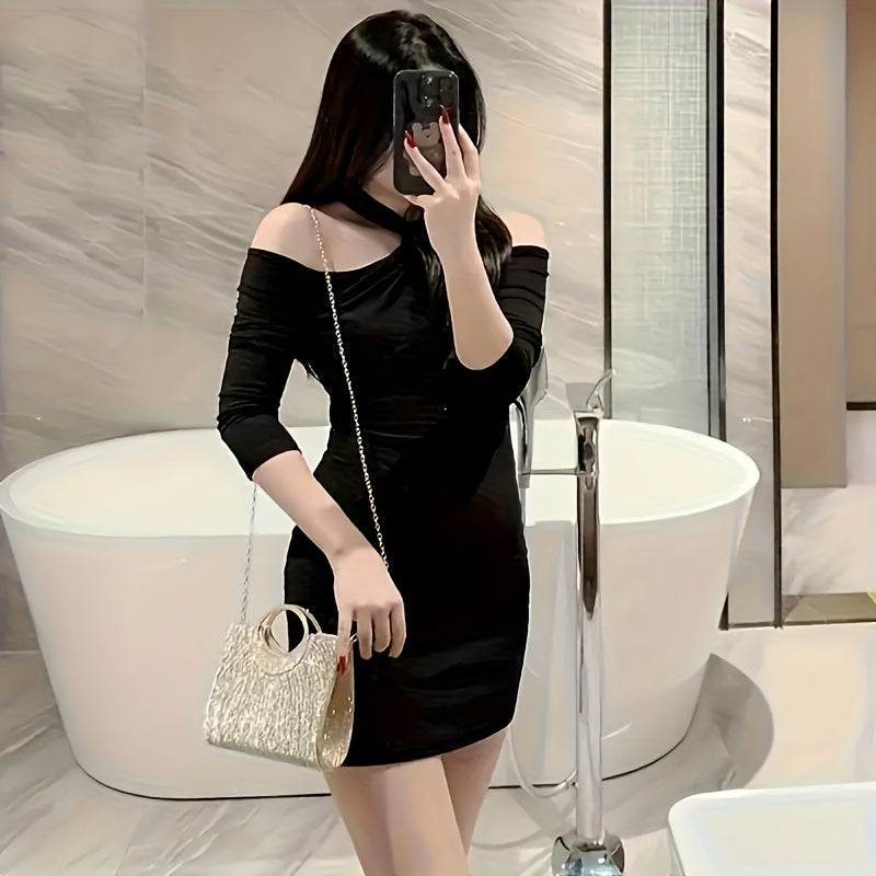 4pcs Set: Shiny Striped Ladies' Dinner Bag, Wedding Bridesmaid Bag, Evening Bag, Dress Bag, Shoulder Bag, Wedding Season Sparkling Necklace, Earrings, Bracelet Set - New Fashionable