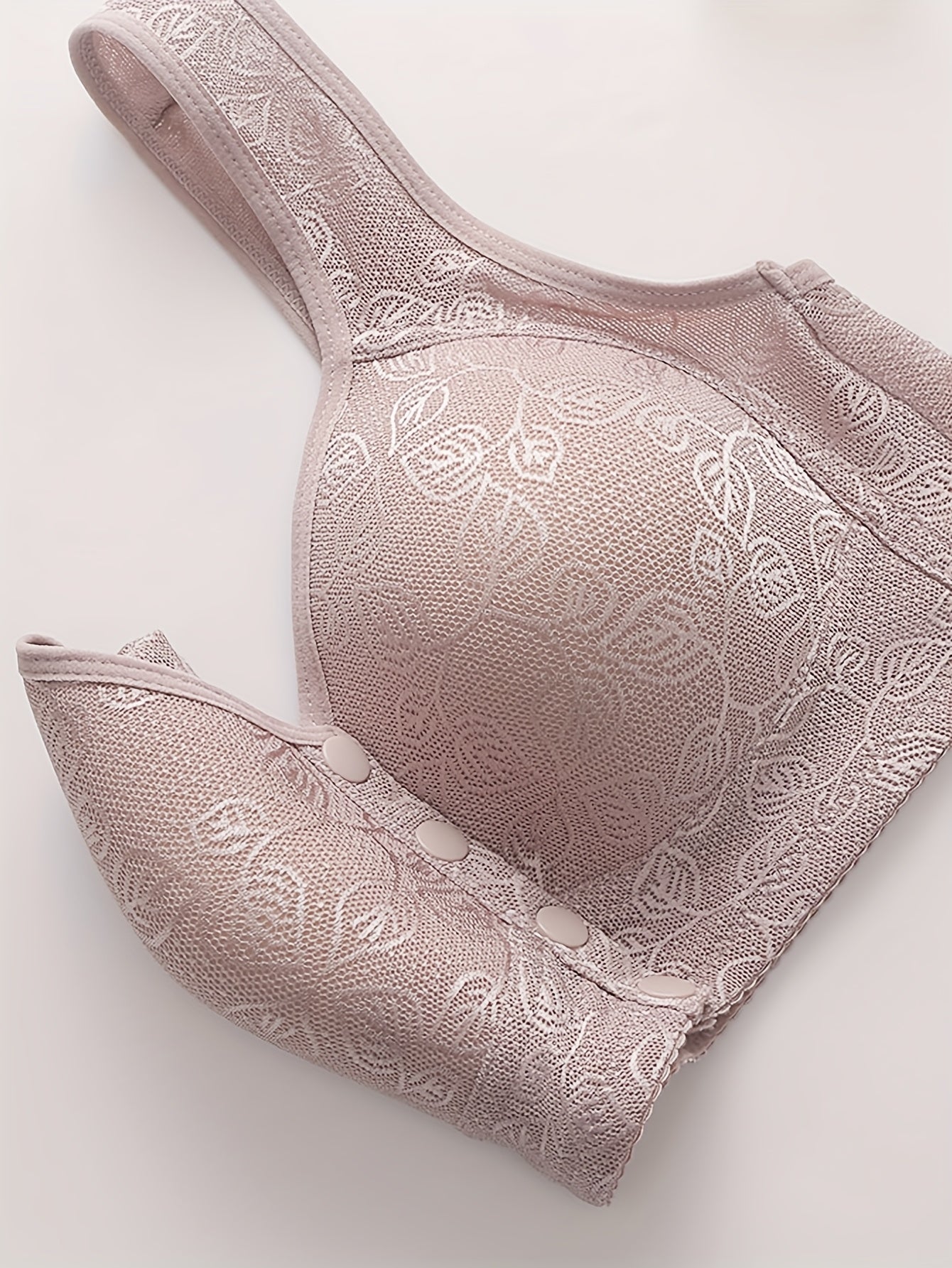 [Comfortable Front Clasp Bras] 4pcs Plus Size Comfortable Breathable Front Clasp Bras for Women | Middle-Aged and Elderly Mothers, Gathering and Lifting One-Piece Beauty Back Underwear