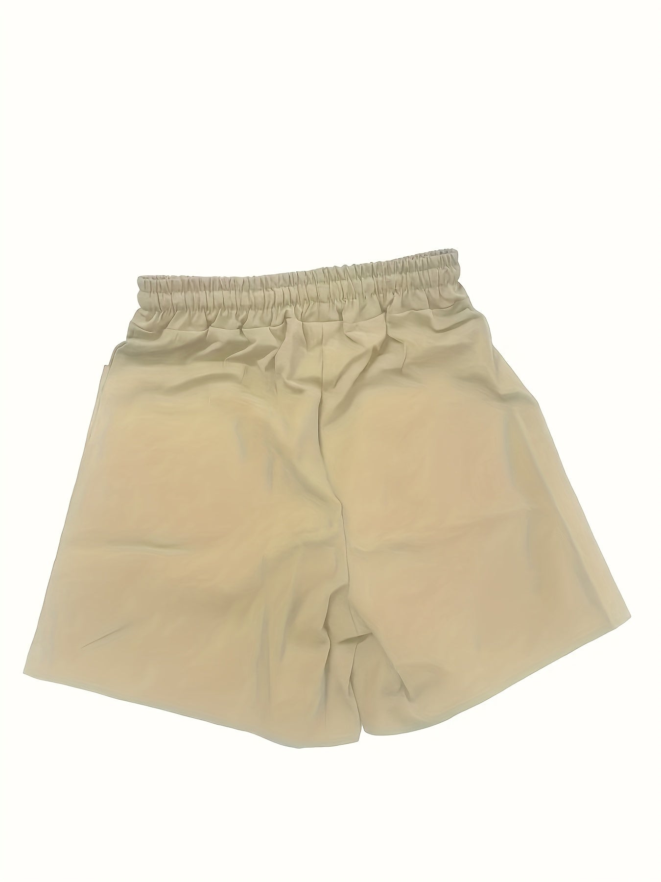 3pcs Women'S Solid Color Elastic Waist Shorts - Casual Sporty Five-Pocket Shorts in Beige, Olive Green, and Black, Summer Essentials, Casual Wear|Casual Style|Functional Pockets