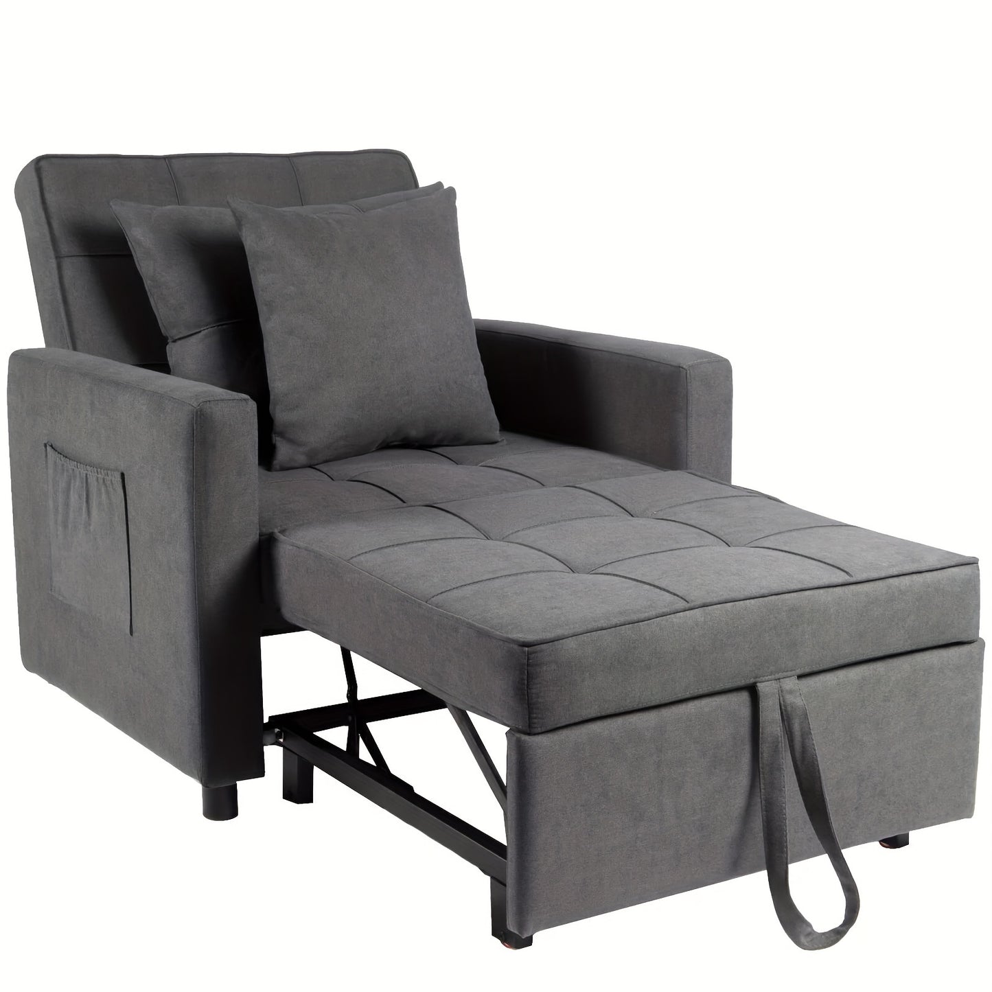 Sofa Bed Chair 3-in-1 Convertible Chair Bed, Lounger Sleeper Chair, Single Recliner For Small Space With Adjustable Backrest
