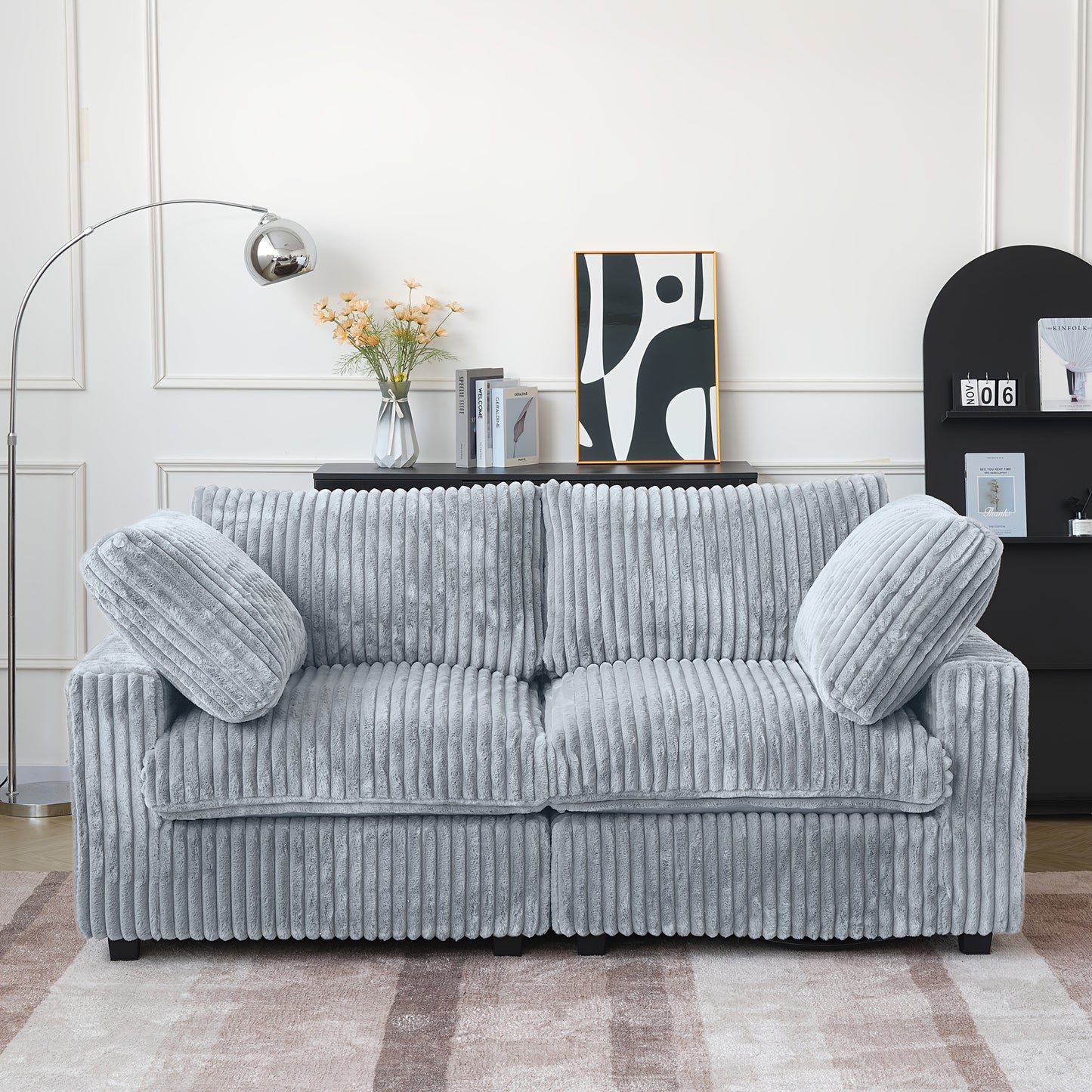 Modern Convertible Sleeper Sectional Sofa - Modular Living Room Couch with Washable Covers, Deep Seat Sleeper Sofa Bed, Space-Saving Design for Apartments, Lofts, Guest Rooms - No Assembly Required, Easy-Clean Fabric Upholste